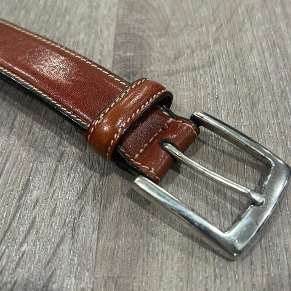 Brooks Brothers 40W Made in USA Genuine Tanned Patina Leather Belt - Picture 4 of 8